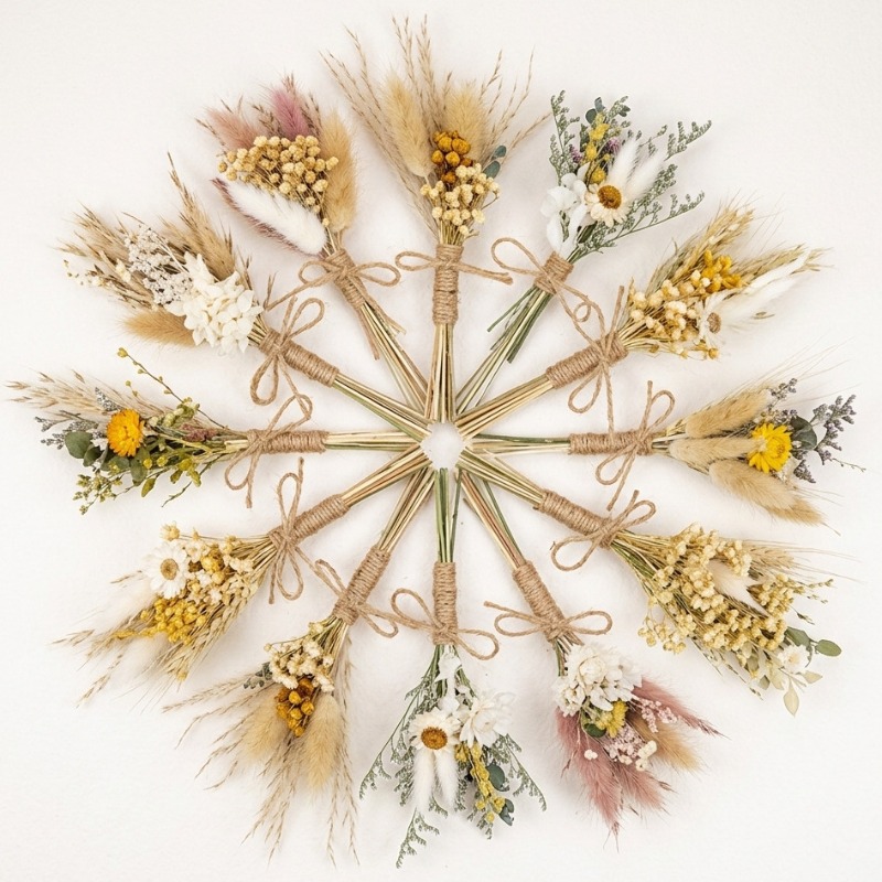 Baby Products Gift - Mini Dried Flower Bouquet Natural Preserved