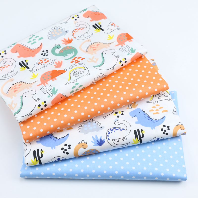 Baby Products Organic - Dinosaur Dot 100% Cotton Twill Fabric,Patchwork