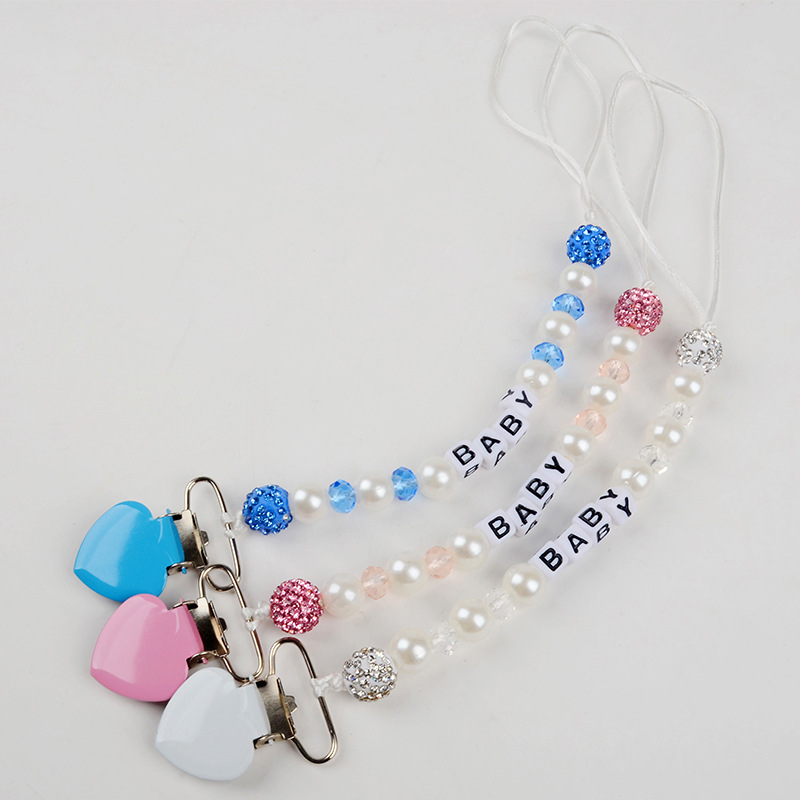 Pearl Pacifier Chain Clip for  - Baby Products Nipples 评论和价格