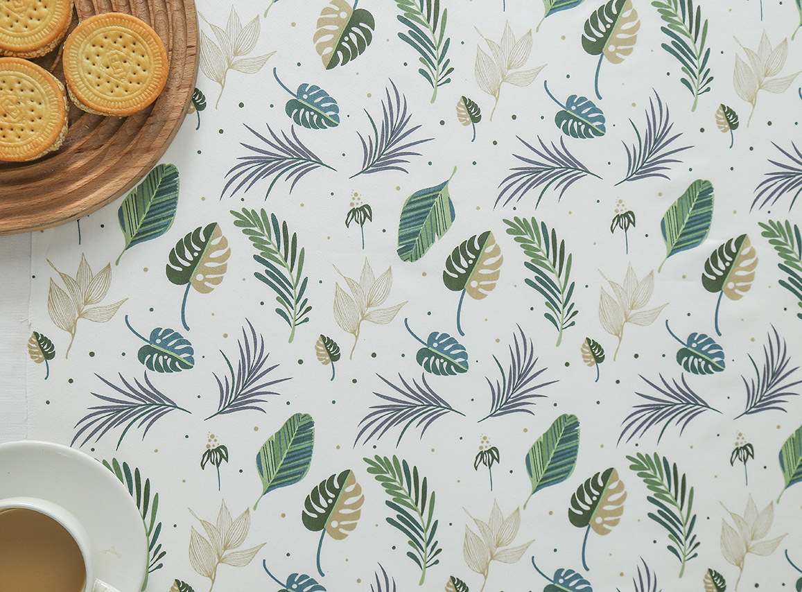 Leaf Printed 100% Cotton Fabri - Baby Products Organic 评论和价格