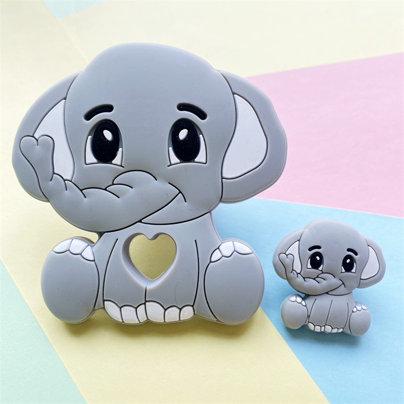 2pcs/Set Mini Silicone Elephan - Baby Products Combo 评论和价格