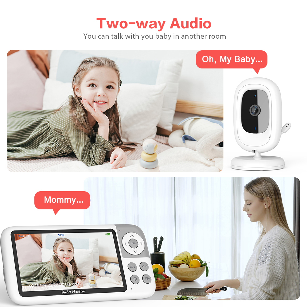 5.0 inch 720P Video Baby Monit - Baby Monitor Sensor 评论和价格