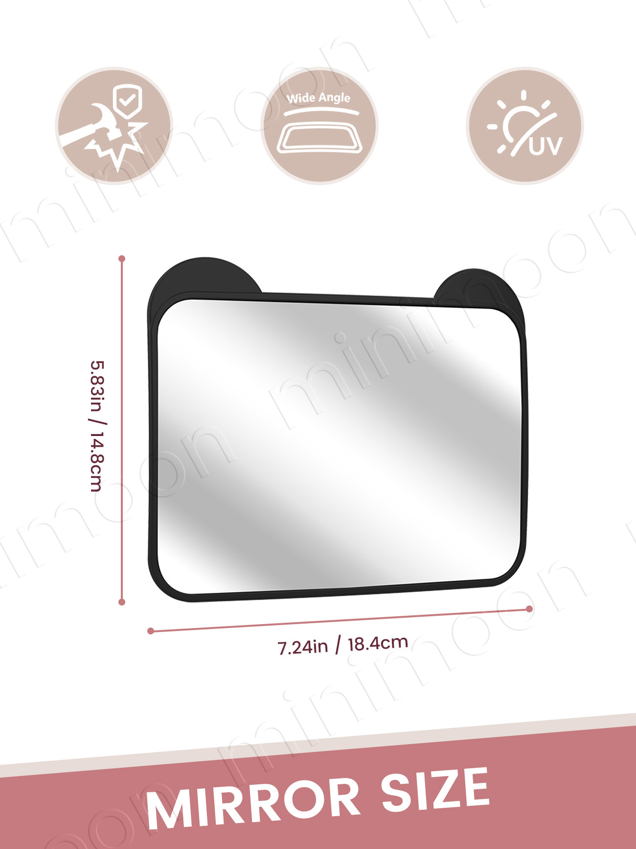 Cute Bear-Ear Car Seat Mirror, - Baby Monitor Sensor 评论和价格