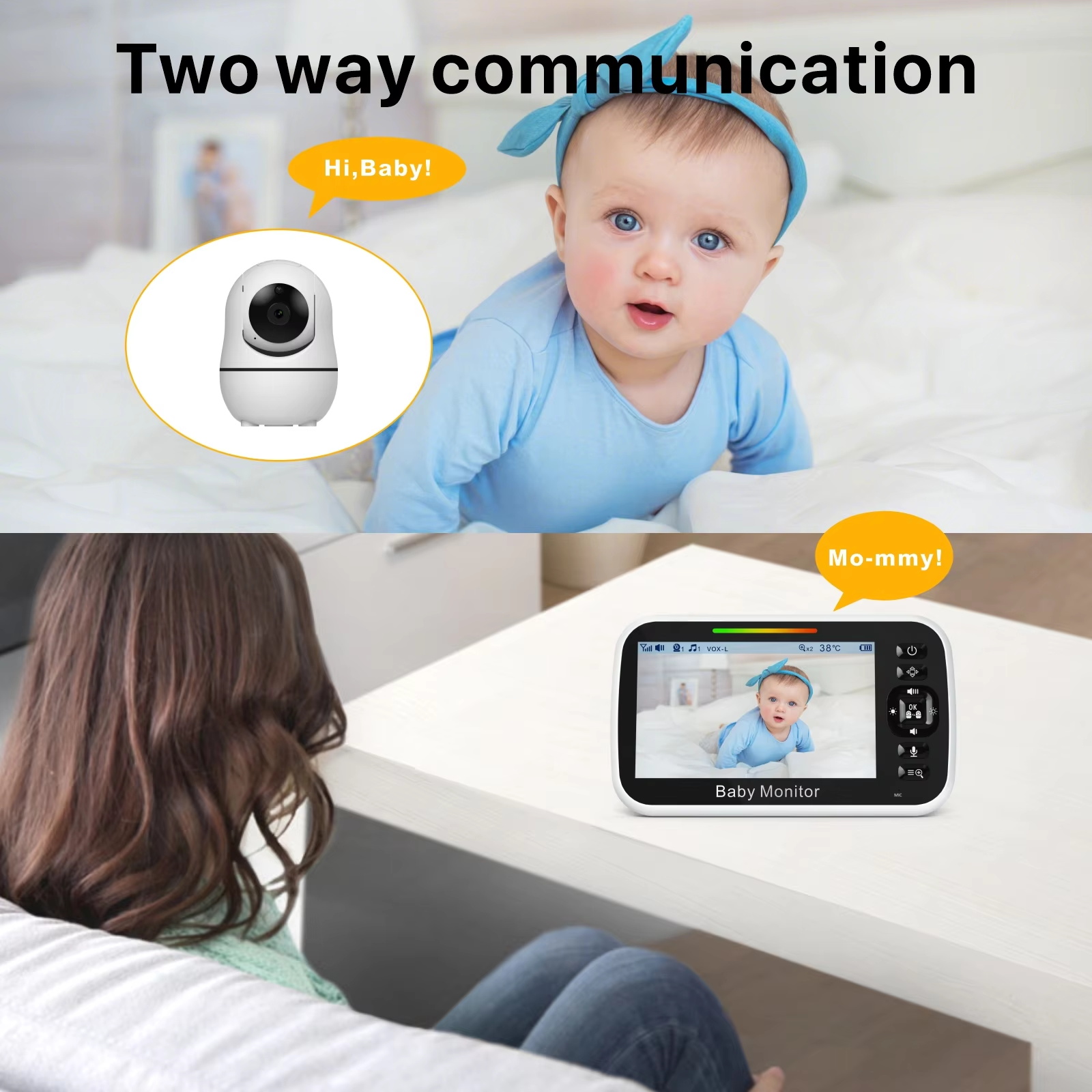 5.0 Inch Baby Monitor LCD Scre - Baby Monitor Sensor 评论和价格